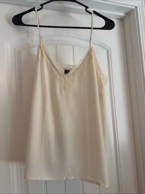 Old Navy Cream Lace-Trim Slip Cami